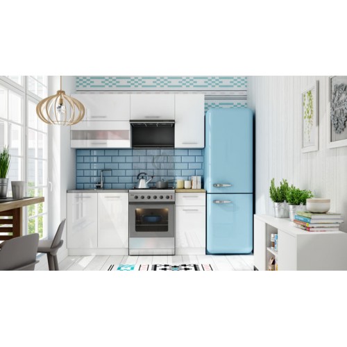 Virtuves komplekts TIFFANY 180, balts glancēts